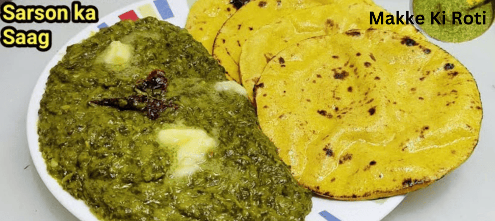 Makke ki roti sarson ka saag